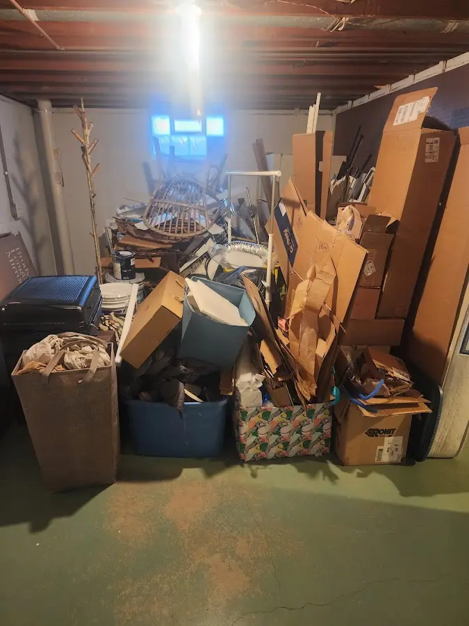 Roll-off dumpster container at job site for 20 Yard Dumpster Rental in Fort Campbell North